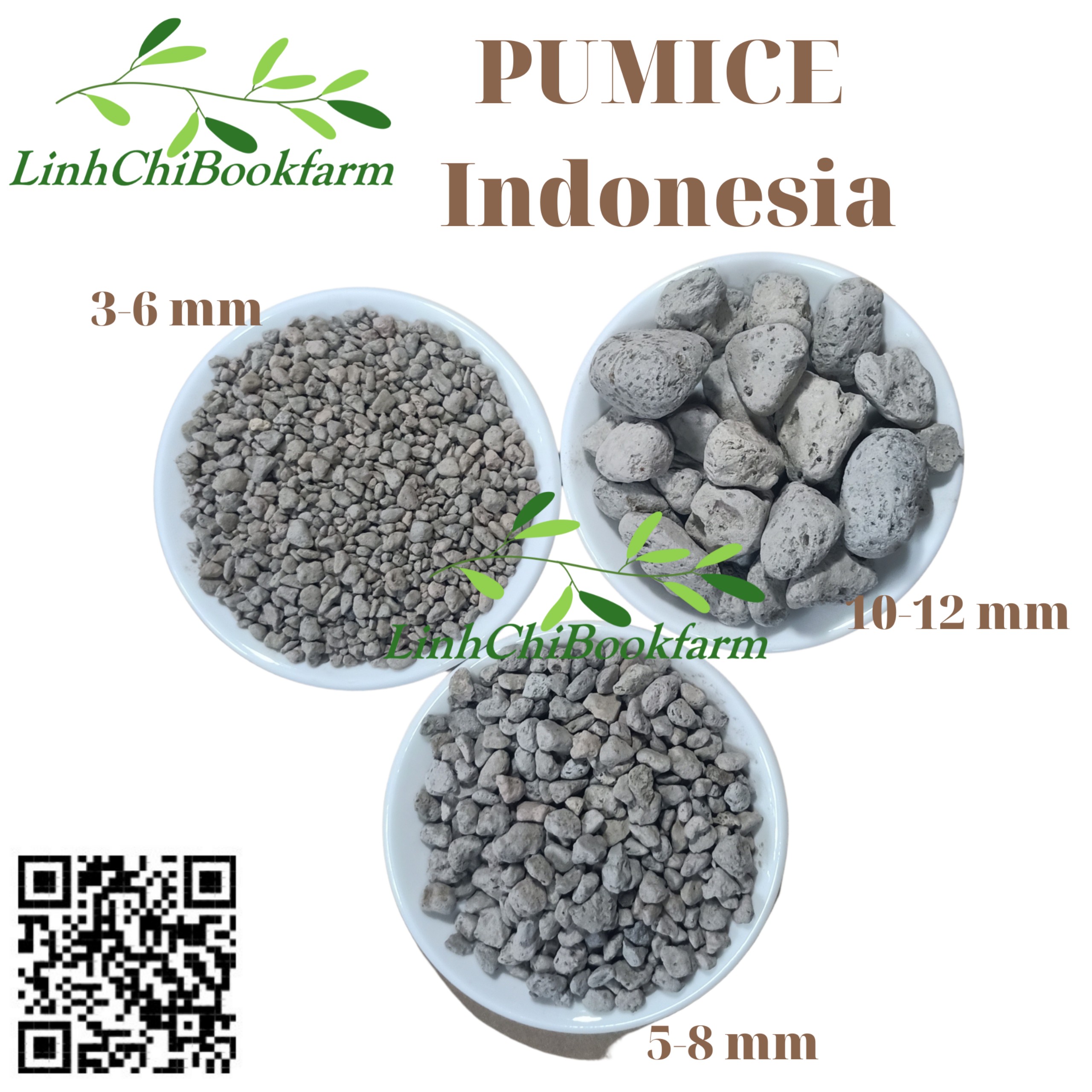 Đá Pumice size 5-8mm - dùng lót chậu, rải bề mặt sen đá, xương rồng, bonsai trồng cây, lọc nước bể thủy sinh, ủ phân, cải tạo đất