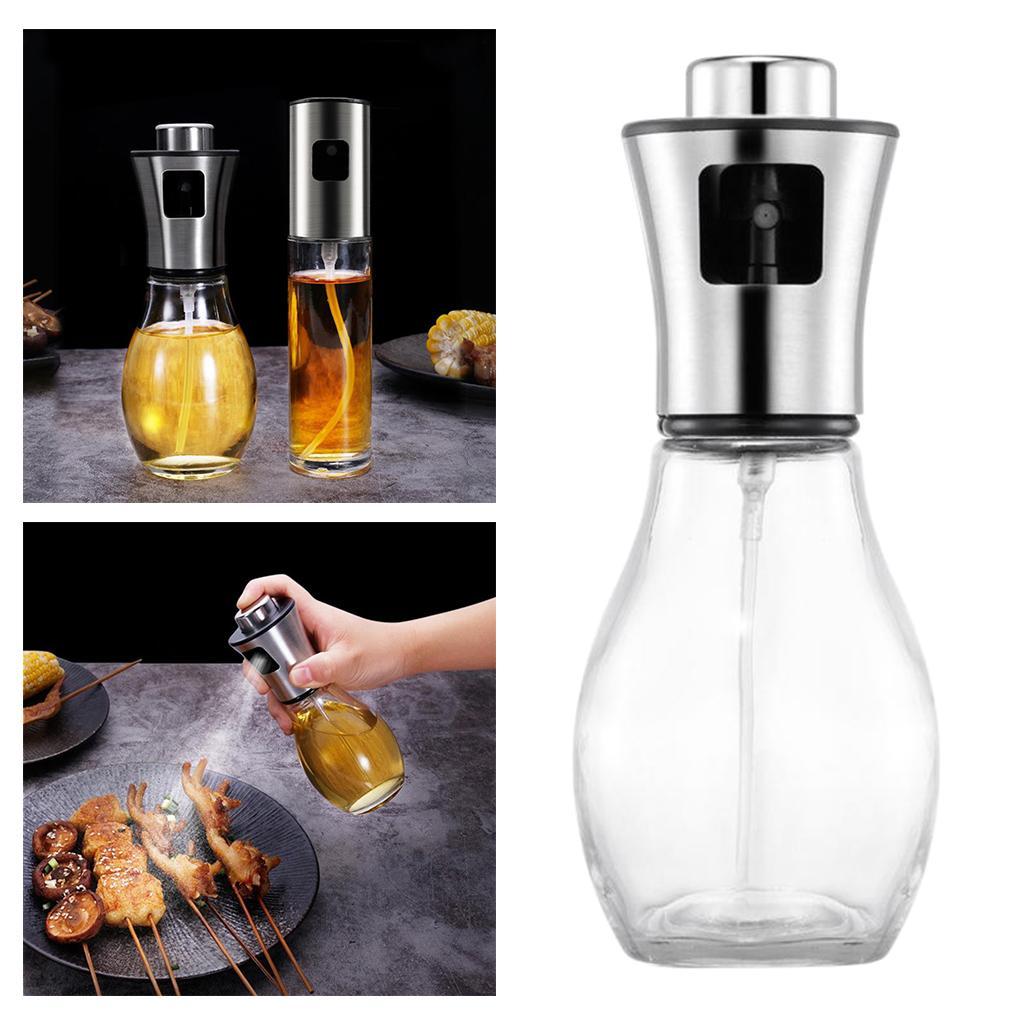Empty Oil Bottle Olive Glass Vinegar Sprayer Bottle for Baking/Frying BBQ