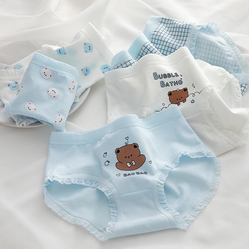Quần Lót Nữ Cotton Kháng Khuẩn Hình Gấu Béo Thời Trang . Hàng Loại Đẹp.