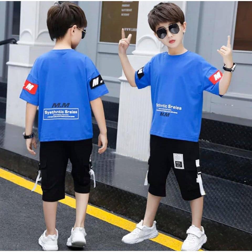 SET bộ bé trai 5-14 tuổi COOL NGẦU, CÁ TÍNH thô cotton cực mát