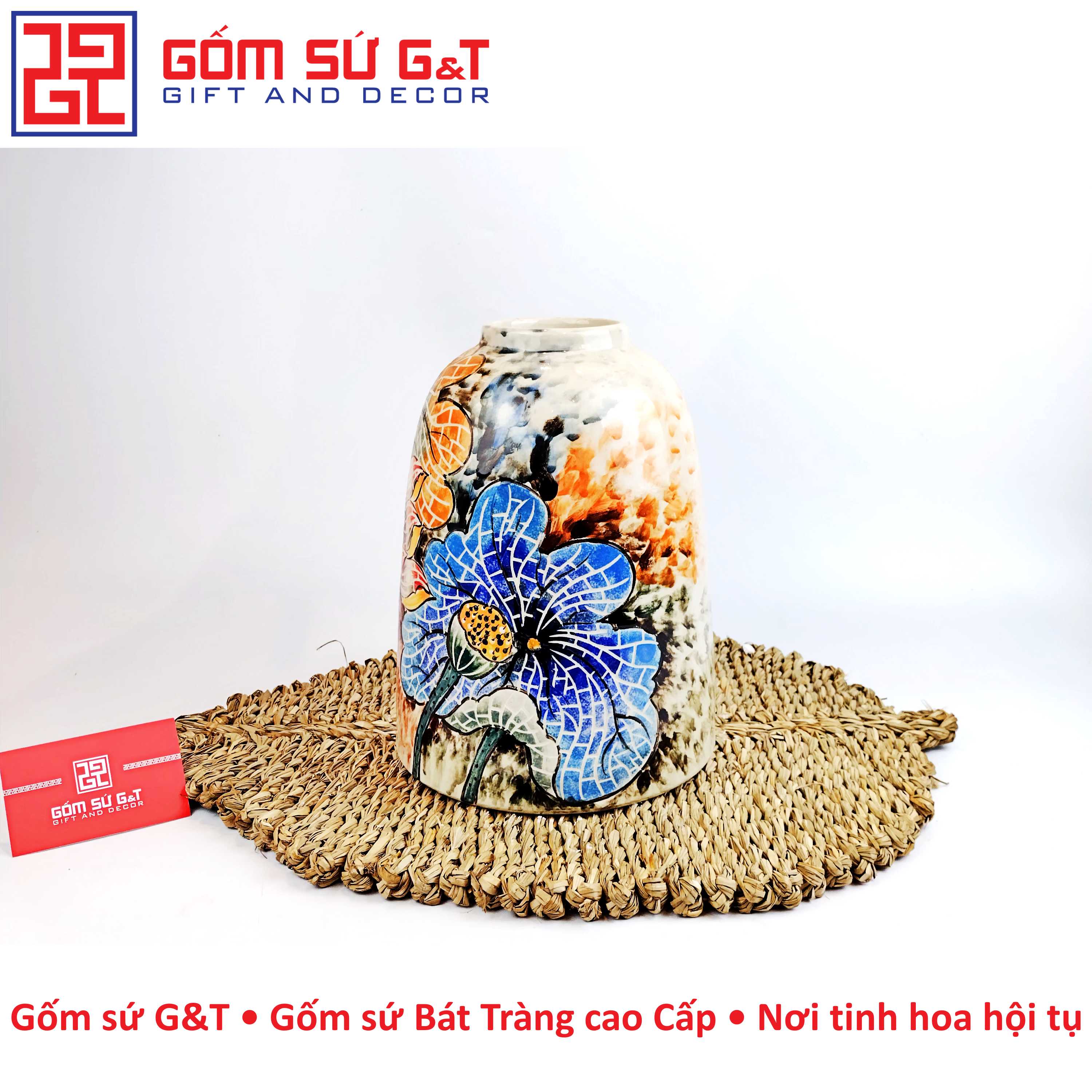 Lọ hoa chuông sen đài Gốm Sứ G&amp;T