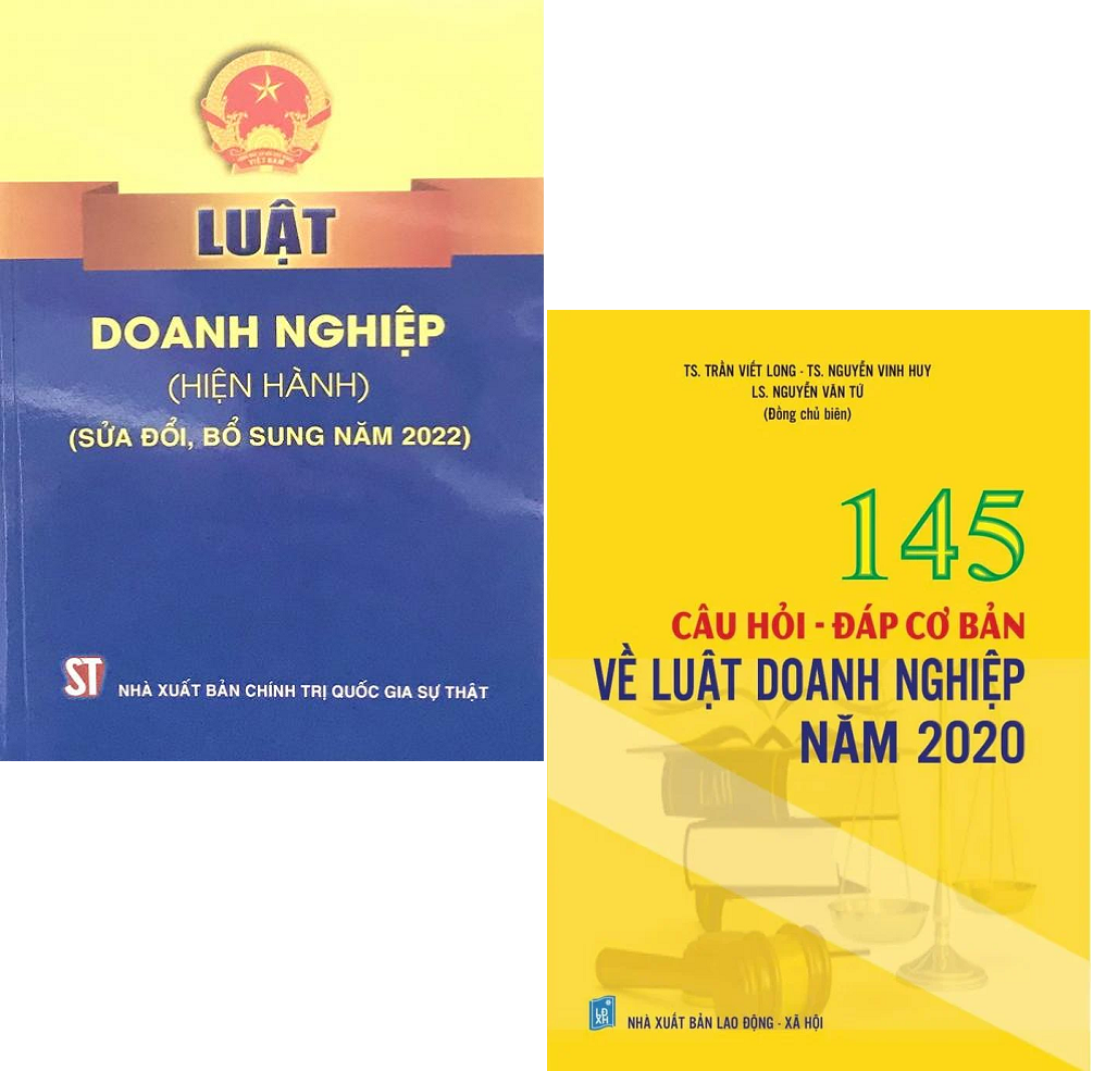 Combo 2 cuốn sách Luật Doanh Nghiệp (Hiện Hành) (Sửa Đổi, Bổ Sung Năm 2022) + 145 câu hỏi - đáp cơ bản về luật doanh nghiệp năm 2020