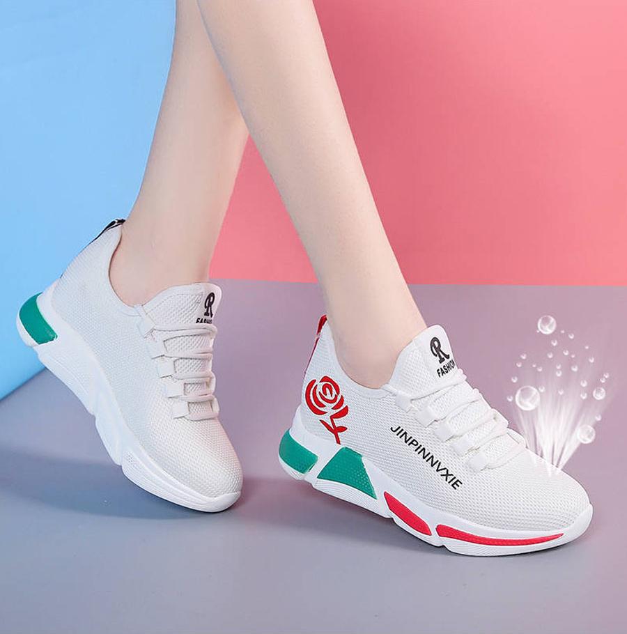 Giày sneaker thể thao nữ buộc dây phong cách hàn quốc màu đen, trắng size 36 đến 40 V179