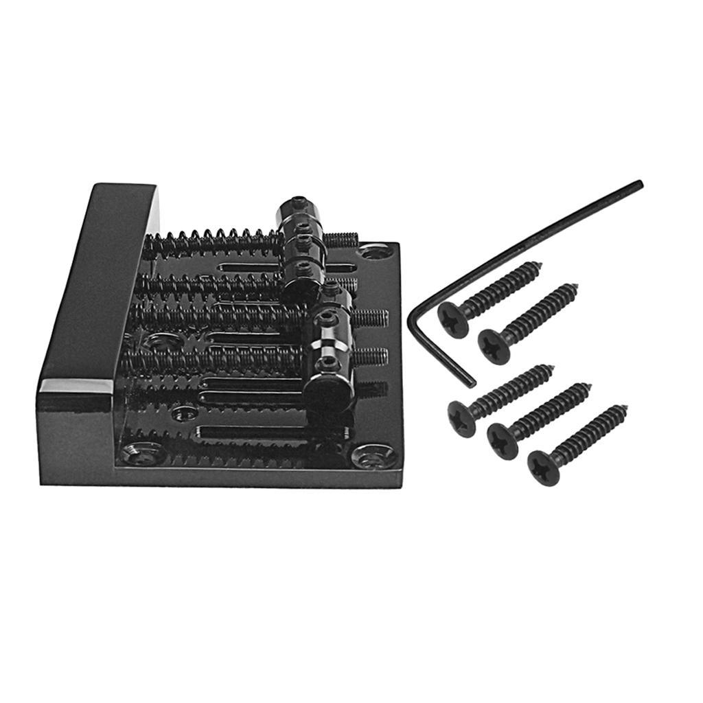 Black Professional 4 String Bass Bridge for Electric Bass Guitar