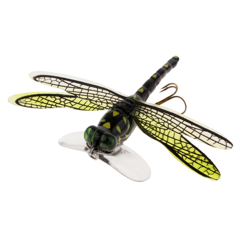 3x Dragonfly Flies Fishing Lures Topwater Bait 3D for Pike Zander Trout Bass