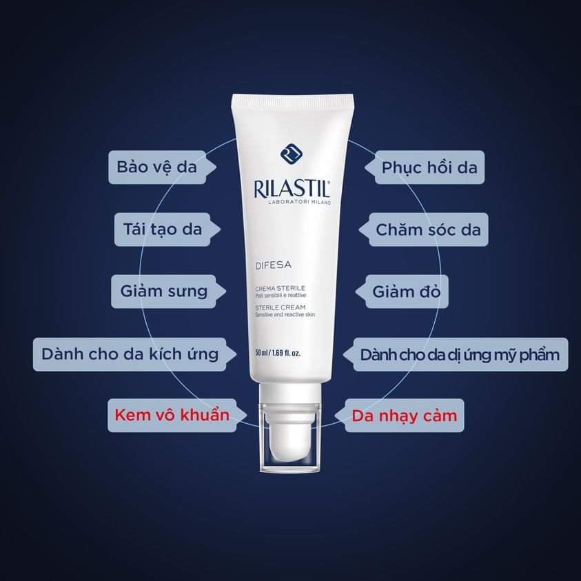 Kem Dưỡng Da Rilastil Difesa Sterile Cream 50Ml