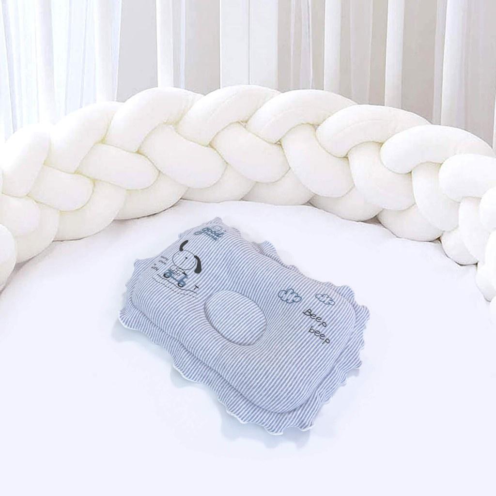 Gối Lõm Cho Trẻ Sơ Sinh Good mama 100% Cotton mềm mại, thoáng mát