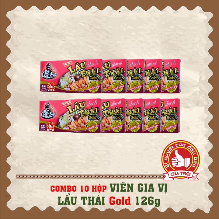 Combo 10 hộp viên gia vị Lẩu Thái Ông Chà Và Gold 126gr