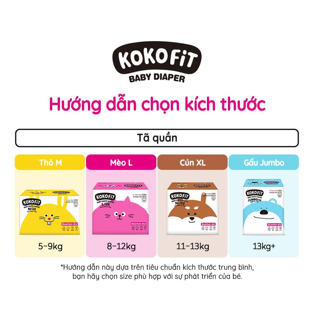 Combo 4 Tã Quần KOKOFiT Hàn Quốc Size L26 Cho Bé từ 8 - 12kg