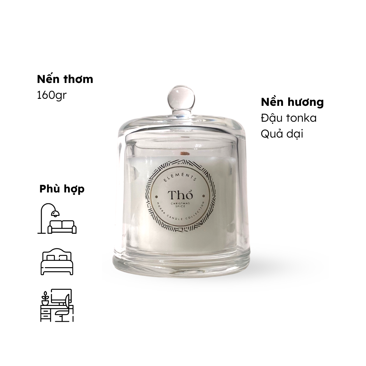Nến Elements Mệnh Thổ - Christmas Spice