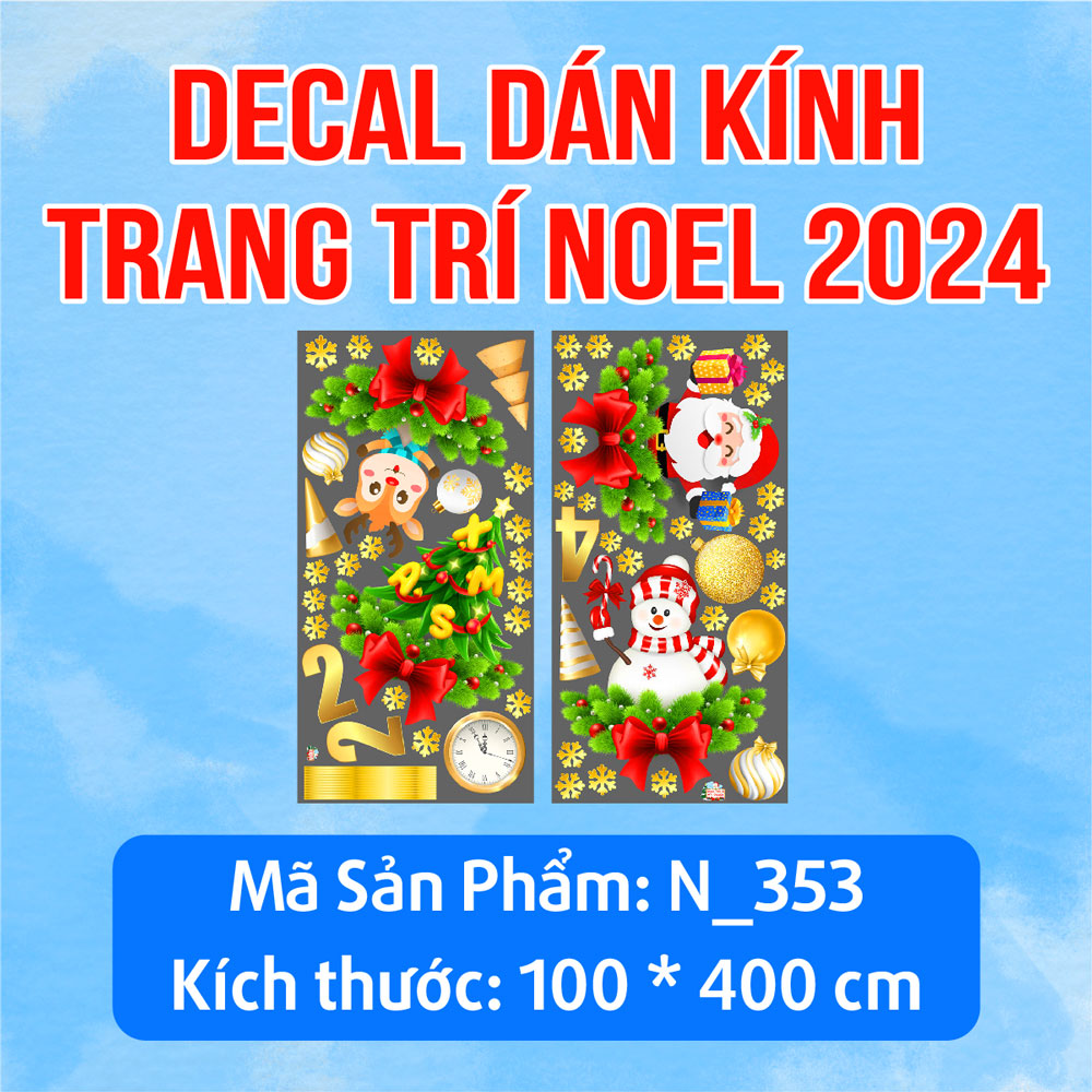 DECAL TRANG TRÍ NOEL 2024 CHO TRUNG TÂM THƯƠNG MẠI