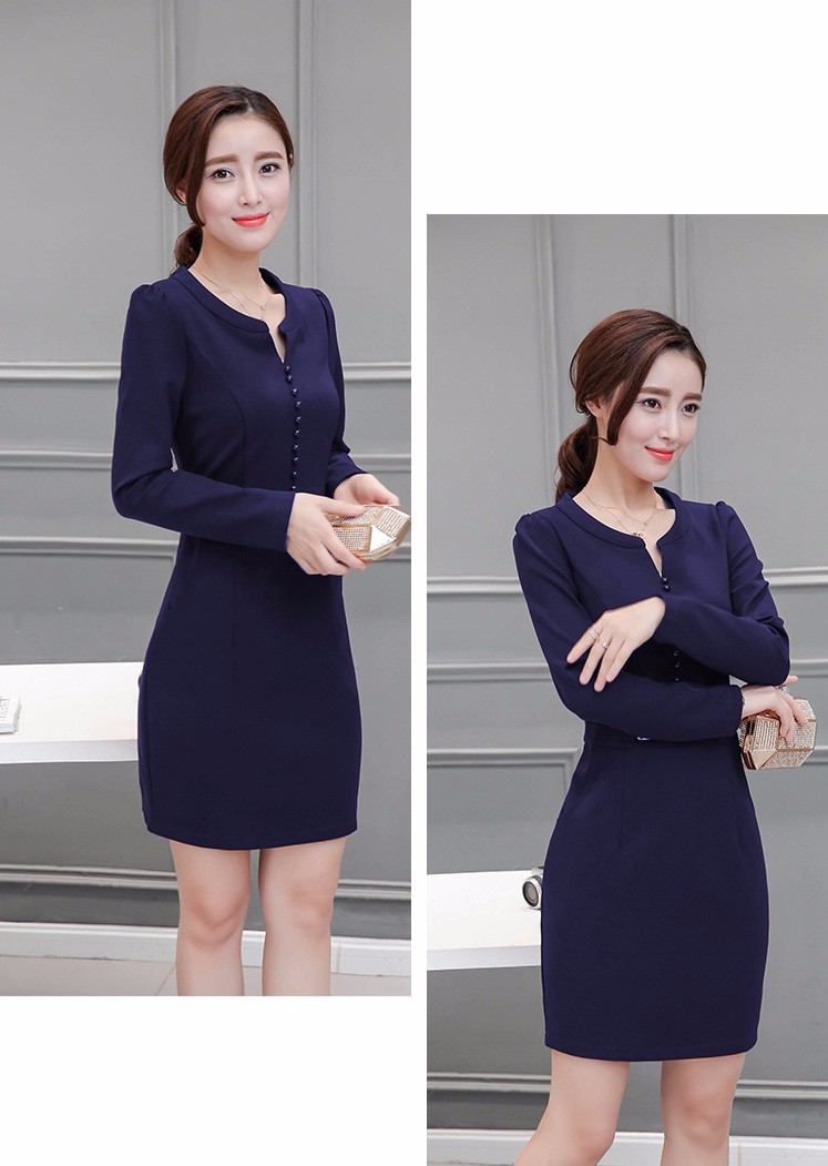 Đầm suông cổ cách điệu đính ngọc trai cao cấp - DS42
