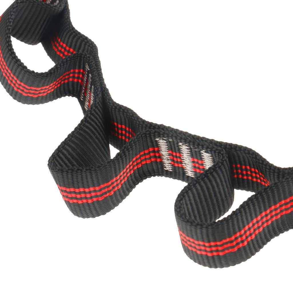 2xBlack Rock Tree Climbing Areial Yoga Daisy Chain Downhill Loop Sling 180CM