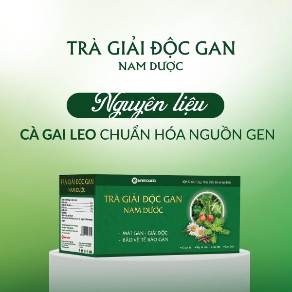 Trà giải độc gan Nam Dược (hộp 20 gói x1,5g) thanh nhiệt,giải độc,bảo vệ và tăng cường chức năng gan