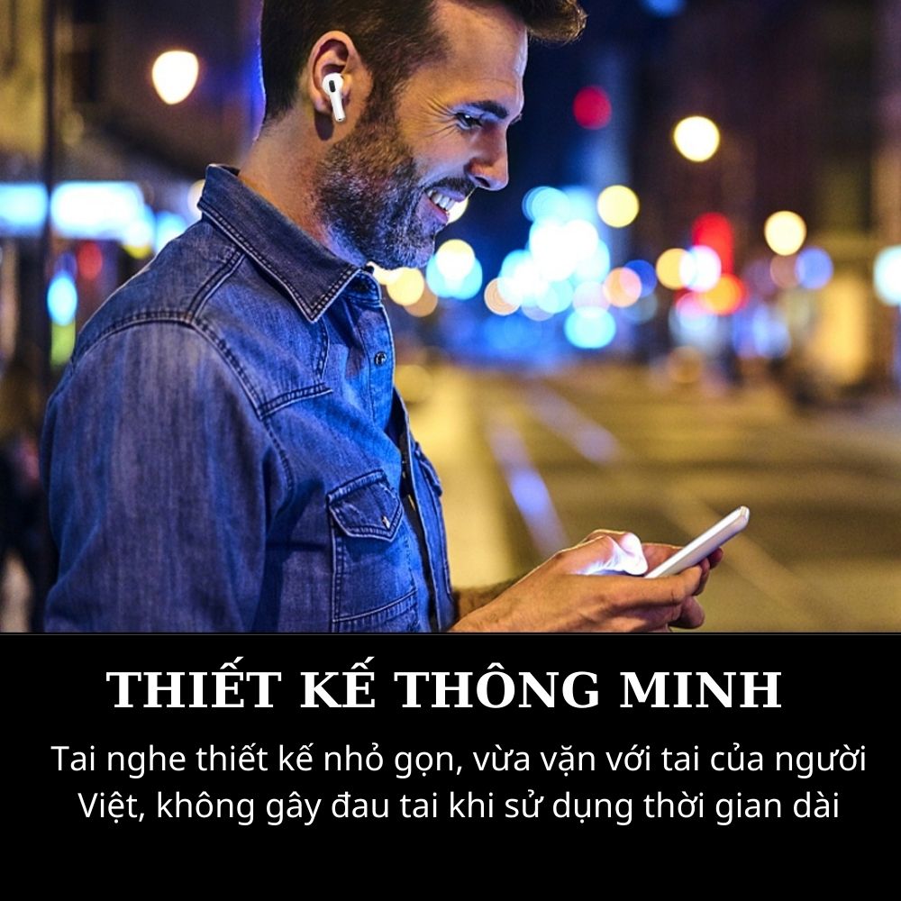 Tai nghe bluetooth không dây Lanith AP3W âm thanh chất lượng cao – Cảm ứng dừng/bật/chuyển bài - Dung lượng pin 400mAh - Thời gian sử dụng tới 5h – Hàng nhập khẩu