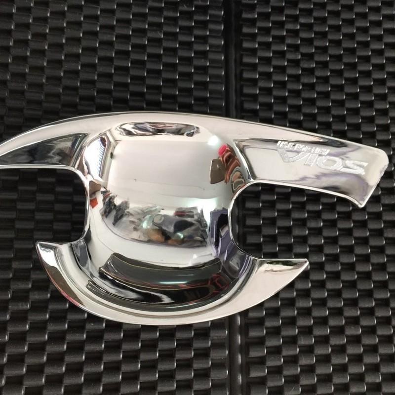 Bộ Ốp Hõm Tay Nắm Cửa Mạ Crom Chống Trầy Xước Cho Ô Tô dành cho xe Toyota Vios 2014-2017