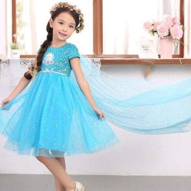 Váy công chúa elsa ( sẵn size 110cm