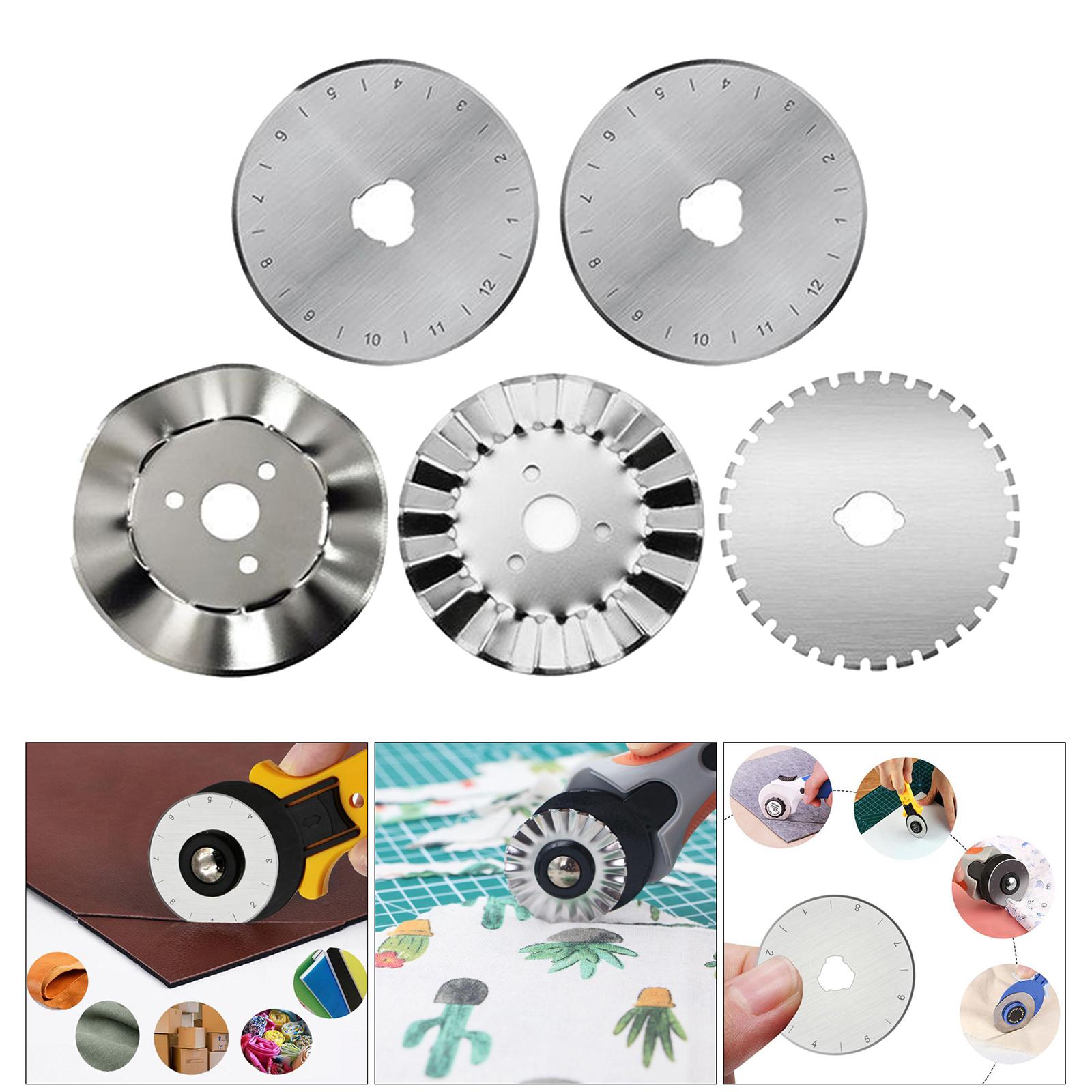 45mm Round Rotary Trimmer Blades Kit for Fabric Leather Sharp