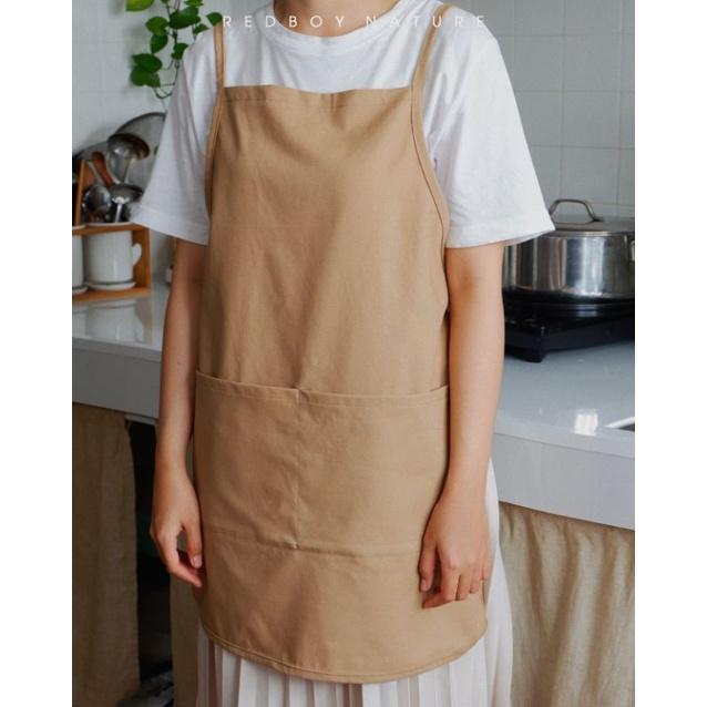 Tạp dề vải linen - tạp dề đơn giản . redboy nature