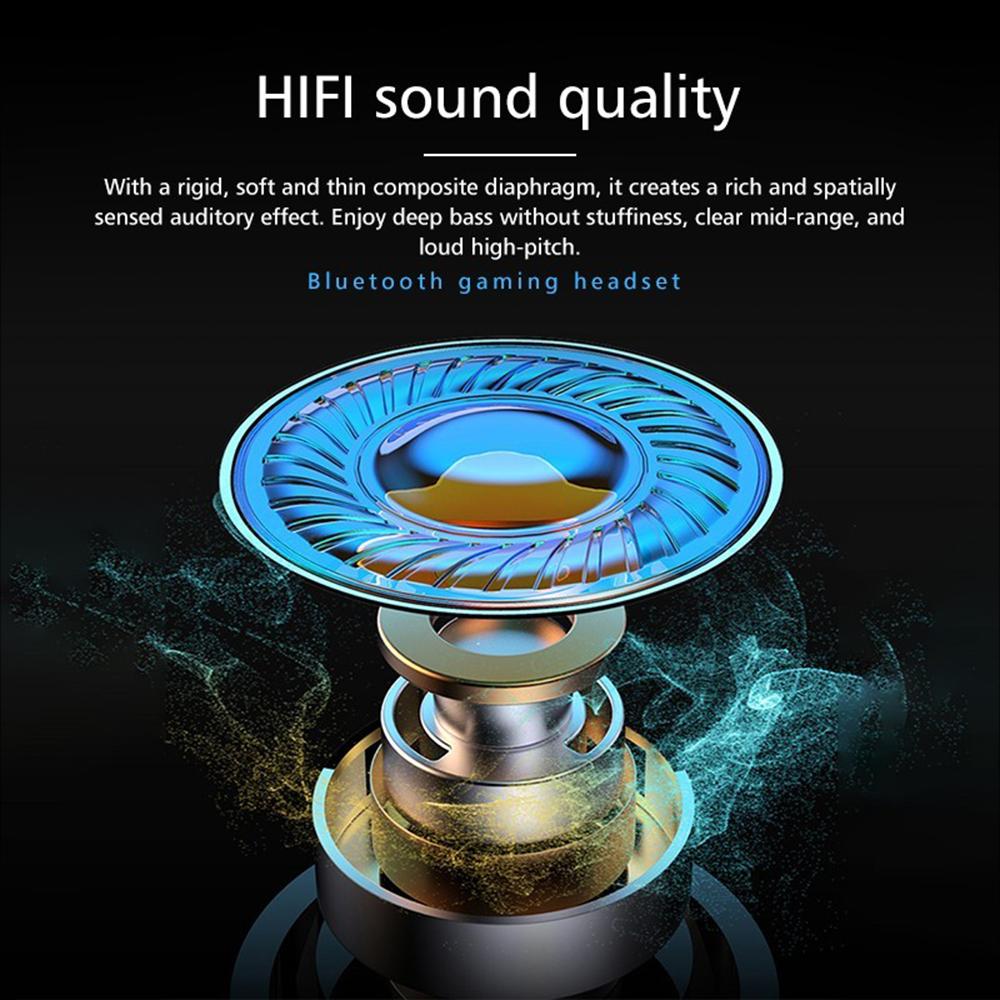 Tai Nghe Chụp Tai Không Dây Bluetooth Tai Nghe 60Ms Độ Trễ Thấp TWS Game Thủ Tai Nghe Nhét Tai Bluetooth Mic Bass Âm Thanh Âm Thanh Vị Trí PUBG Tai Nghe Nhét Tai