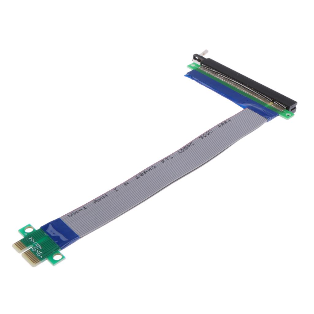 PCI-E Express 1X to 16X Male to Female Riser Card Extender Cable Ribbon