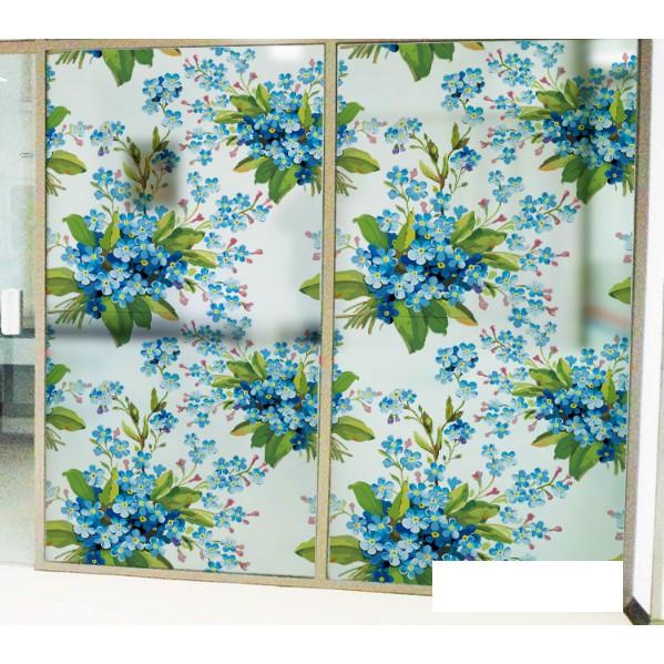 Decal dán kính cao cấp - Hoa Chùm Xanh