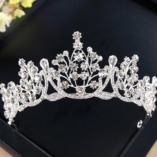 Vương miện cô dâu bản 5cm chóp sao thích hợp cho cô dâu mẫu vương miện mới