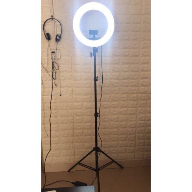 Đèn Led 34cm hỗ trợ ánh sáng LiveStream - Makeup - chụp ảnh - phun xăm  (tặng kèm đầu đọc thẻ nhớ cao cấp)