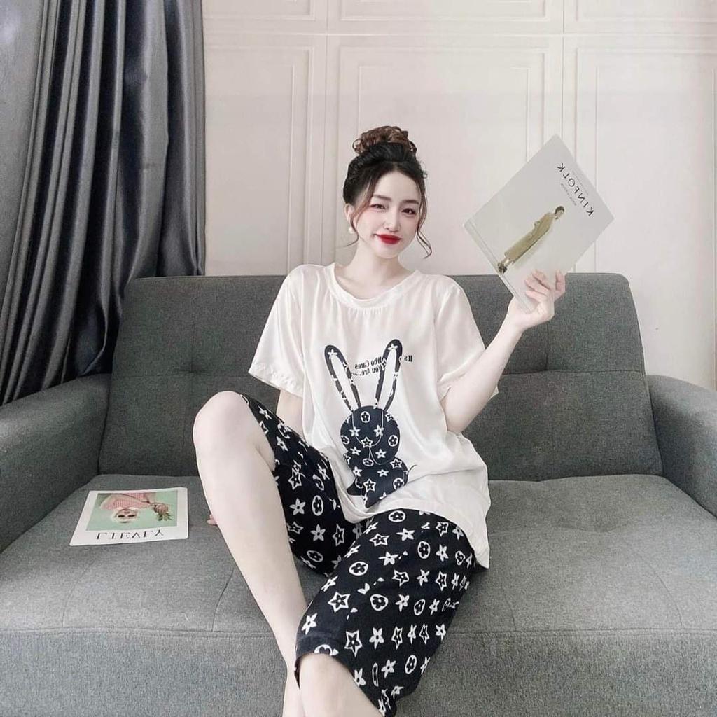 Đồ Bộ Thun Cotton Lửng Mặc Nhà-SEC1