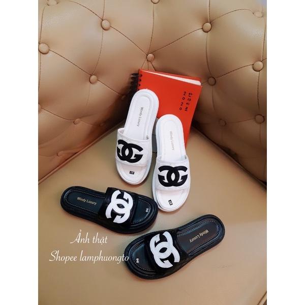 Dép quai ngang đế bánh mì cao