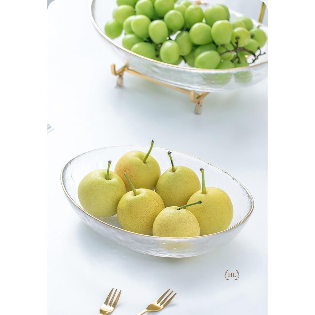 KỆ TẦNG ĐỂ HOA QUẢ, BÁNH KẸO DECOR | ĐĨA 2 TẦNG 3 TẦNG THỦY TINH VIỀN VÀNG KÈM KỆ INOX CAO CẤP HOME LUXURY DECOR 2023