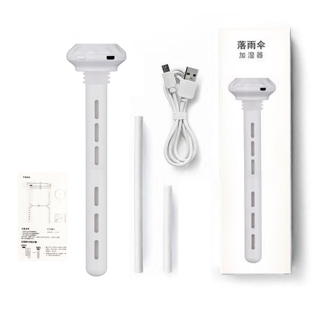 2Pcs Air Humidifier Bottle Mist Maker Stick Mute LED Light For Home Office