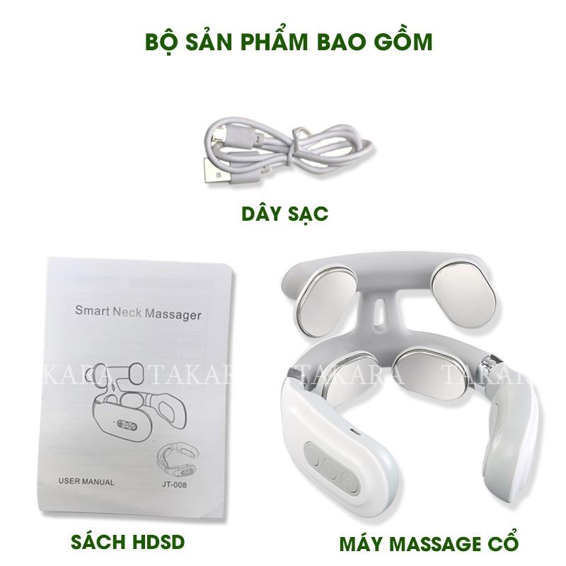 Máy Mát Xa Cổ Vai Gáy TAKARA, Massage Giảm Đau Mỏi Với 4 Chế Độ Massage Và 16 Mức Độ Điều Chỉnh JT008