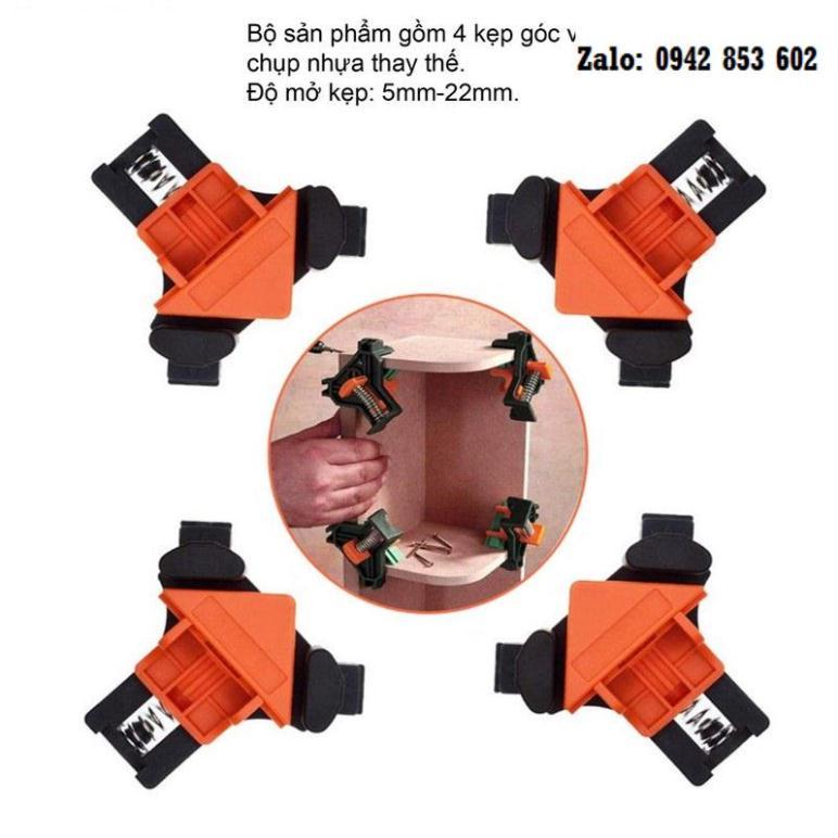 Bộ 4 cảo kẹp gỗ nhanh đa năng vam kẹp 90-60-120 độ kẹp góc vuông góc chữ T phiên bản mới
