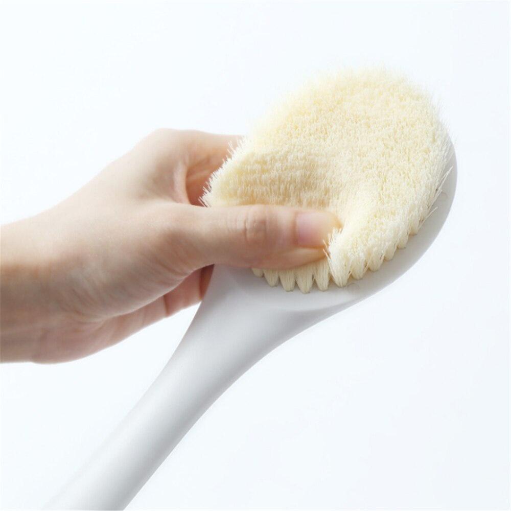 New Long Handle Back Brush Bath Massage Brush Railing Bathing Tool Soft Delicate Exfoliating Skin Cleaning Brush Bath Towel