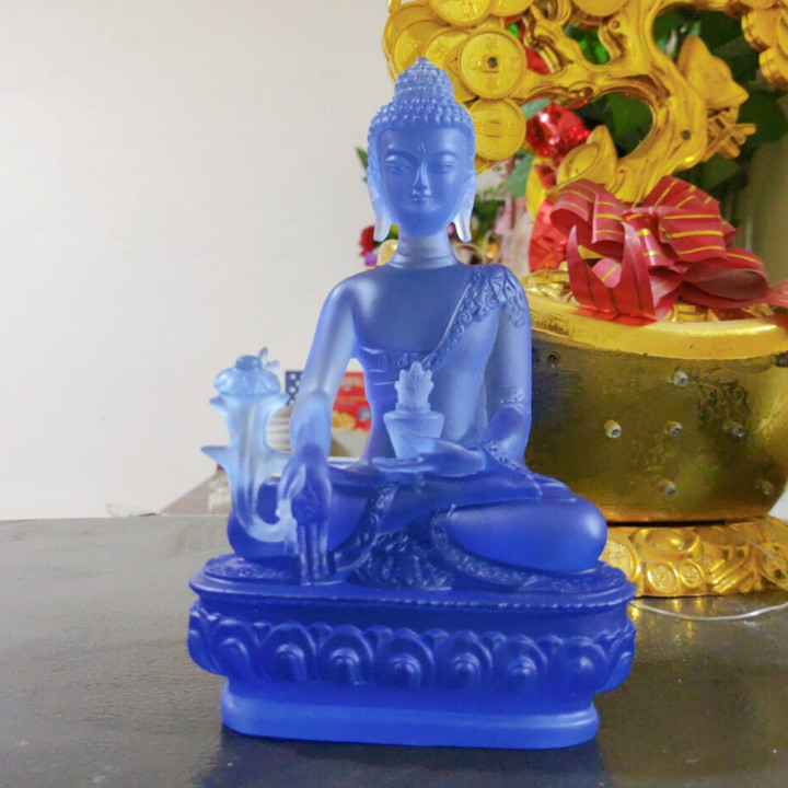 Tượng phật dược sư lưu ly 19cm