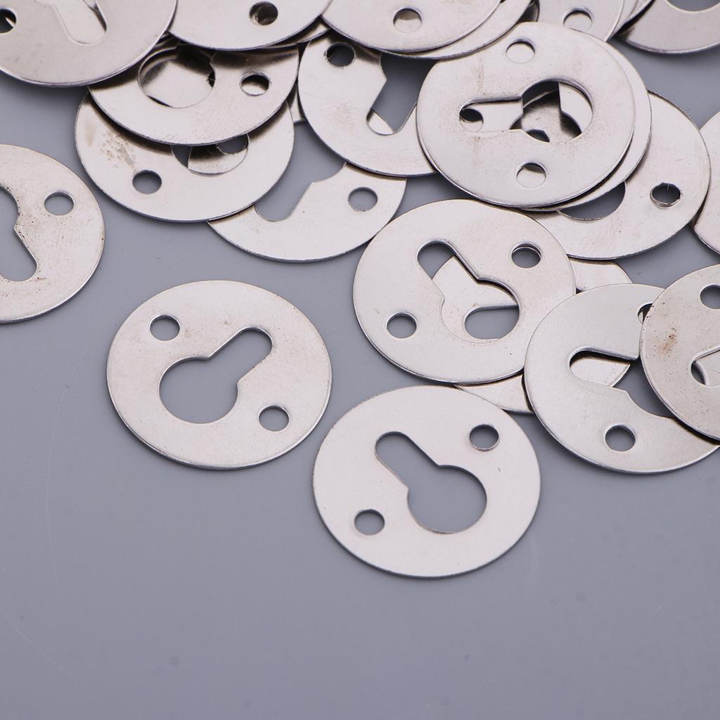 100Pcs Round Keyhole Hangers Fasteners Hanging Hardware for Picture Frame 23mm