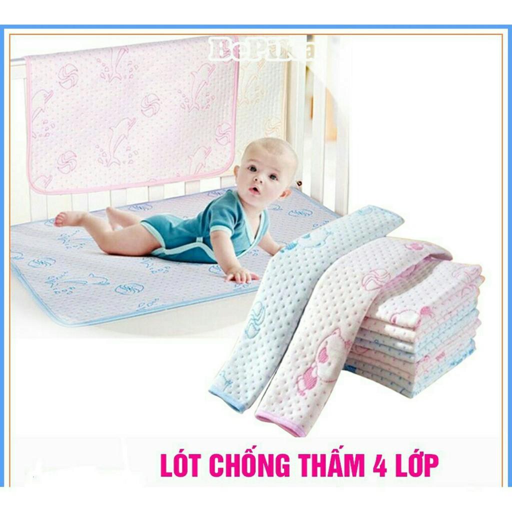 Tấm lót vải 4 lớp chống thấm loại to đẹp