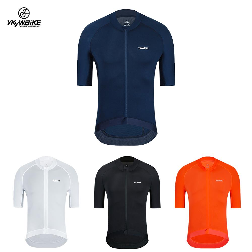 Ykywbike Man Cycling Jersey Short Sleeve Bike quần áo thoáng khí chuyên nghiệp chuyên nghiệp thể thao quần áo xe đạp màu đen màu đen Color: YJZ859-black Size: Asia M