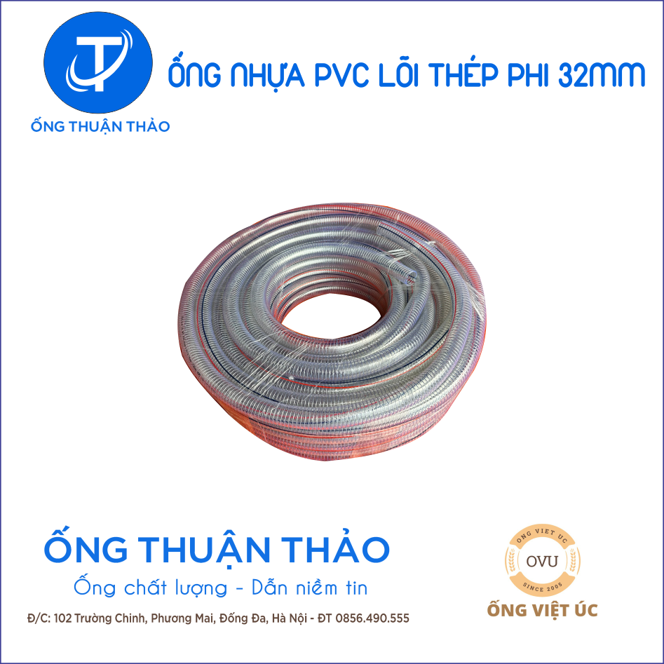 Ống Nhựa PVC Lõi Thép Phi 342mm CUỘN 50 MÉT - Hàng Nhập Khẩu