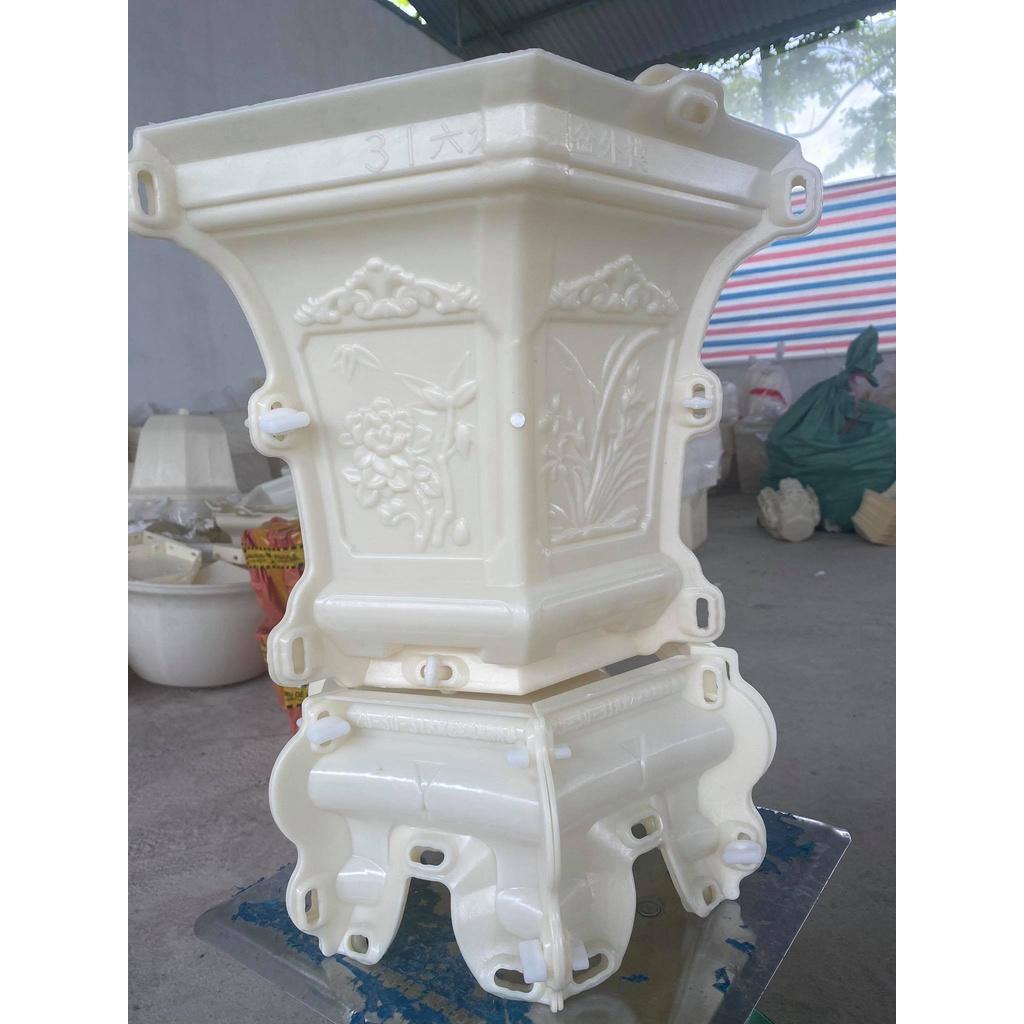 Khuôn đúc chậu lục giác 31 và chân đôn chất liệu nhựa ABS