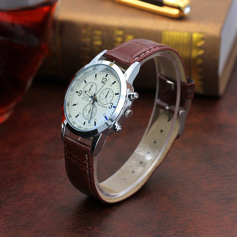Đồng hồ đeo tay nam dây da lịch lãm ZO101 phong cách Hàn Quốc