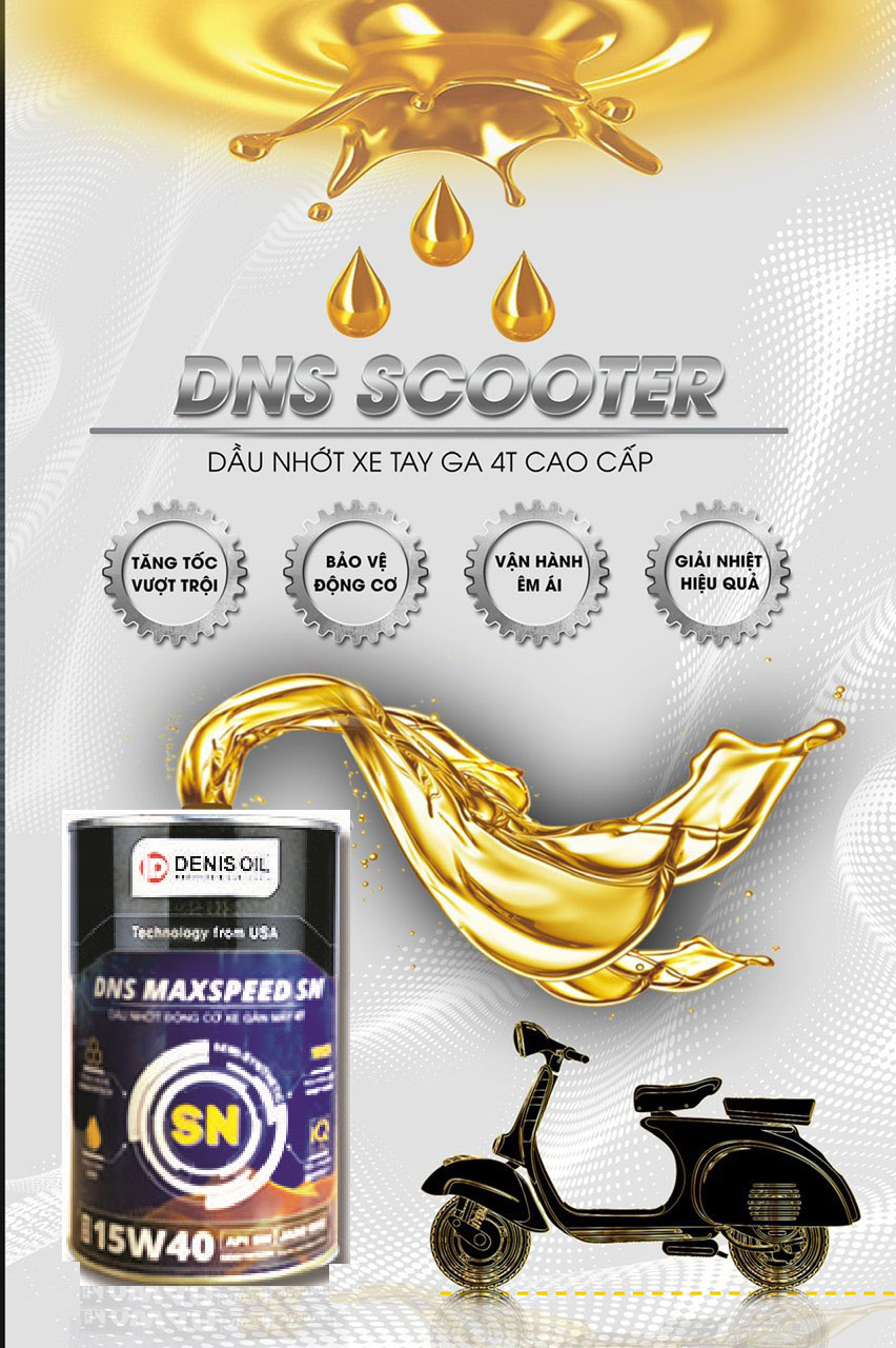 Dầu Nhớt DENIS OIL Cho Động Cơ Xe Gắn Máy 4 Thì 15W40 .