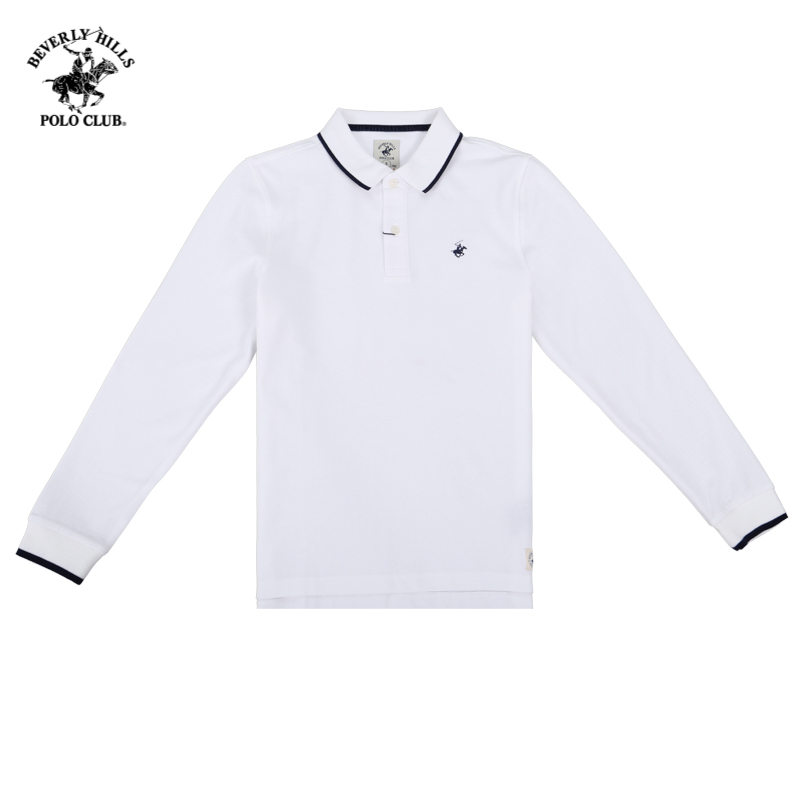 Áo polo Dài tay Nam  Beverly Hills Polo Club Slimfit Trắng WH- PMSLS20TL100