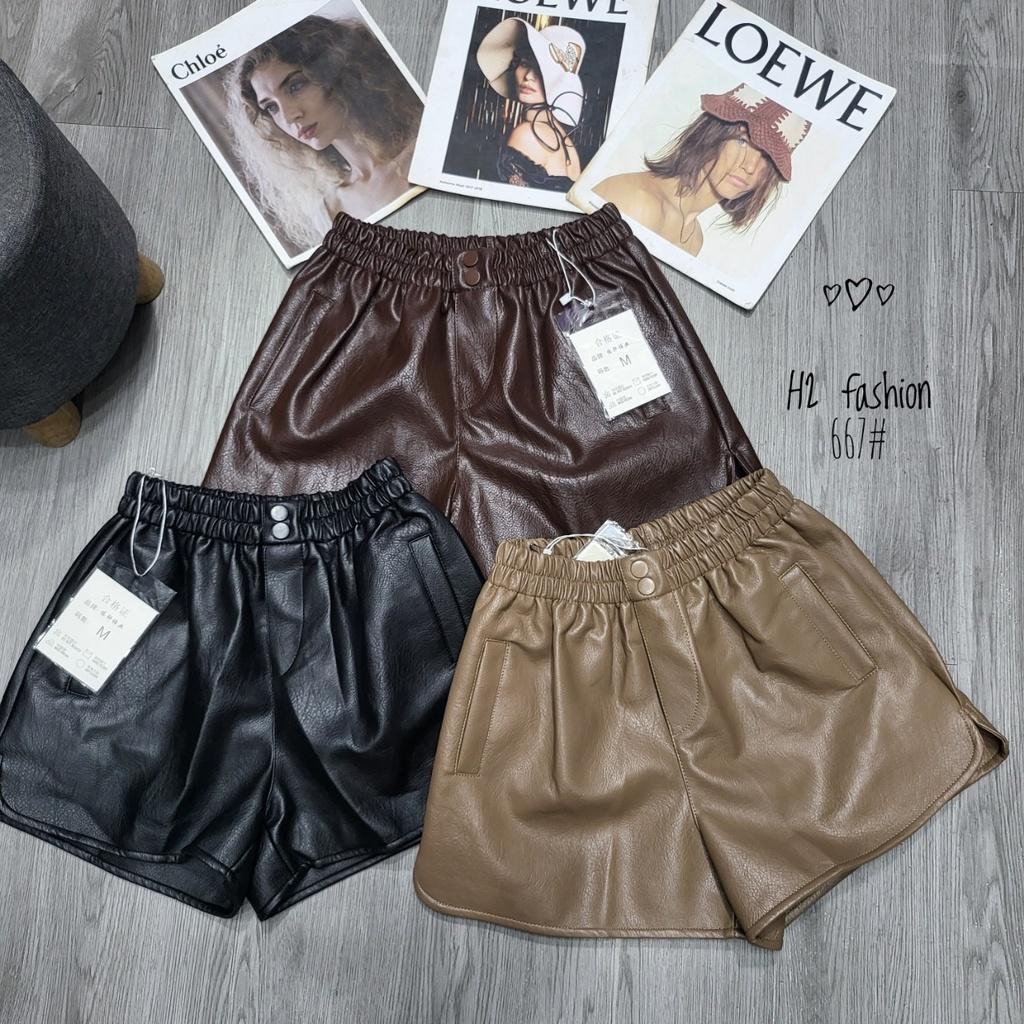 Quần Short Da Cạp Chun 2 Cúc Mã 667