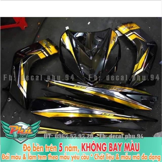 Tem rời Exciter 135 vàng đen