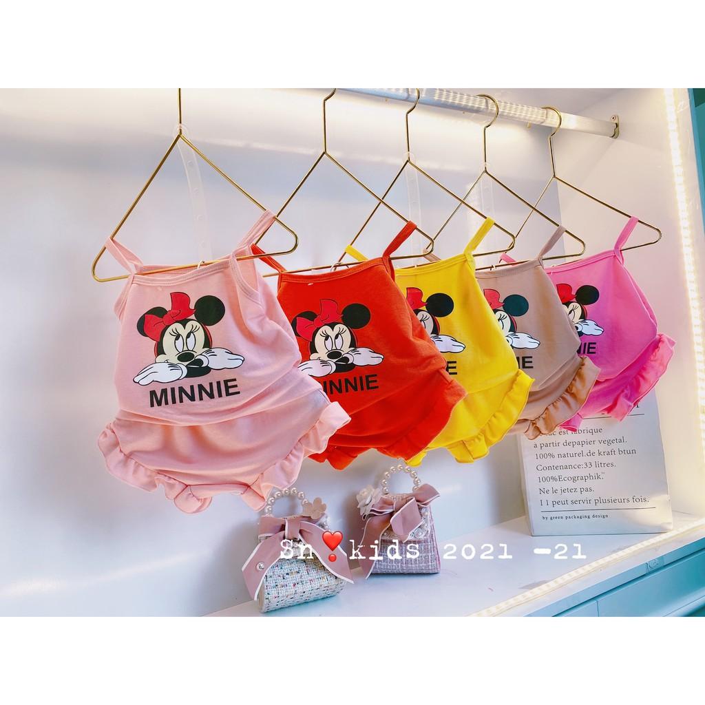 Bộ quần áo bé gái 2 dây mickey