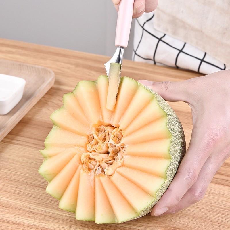 Thìa muỗng múc trái cây dưa hấu 2 đầu