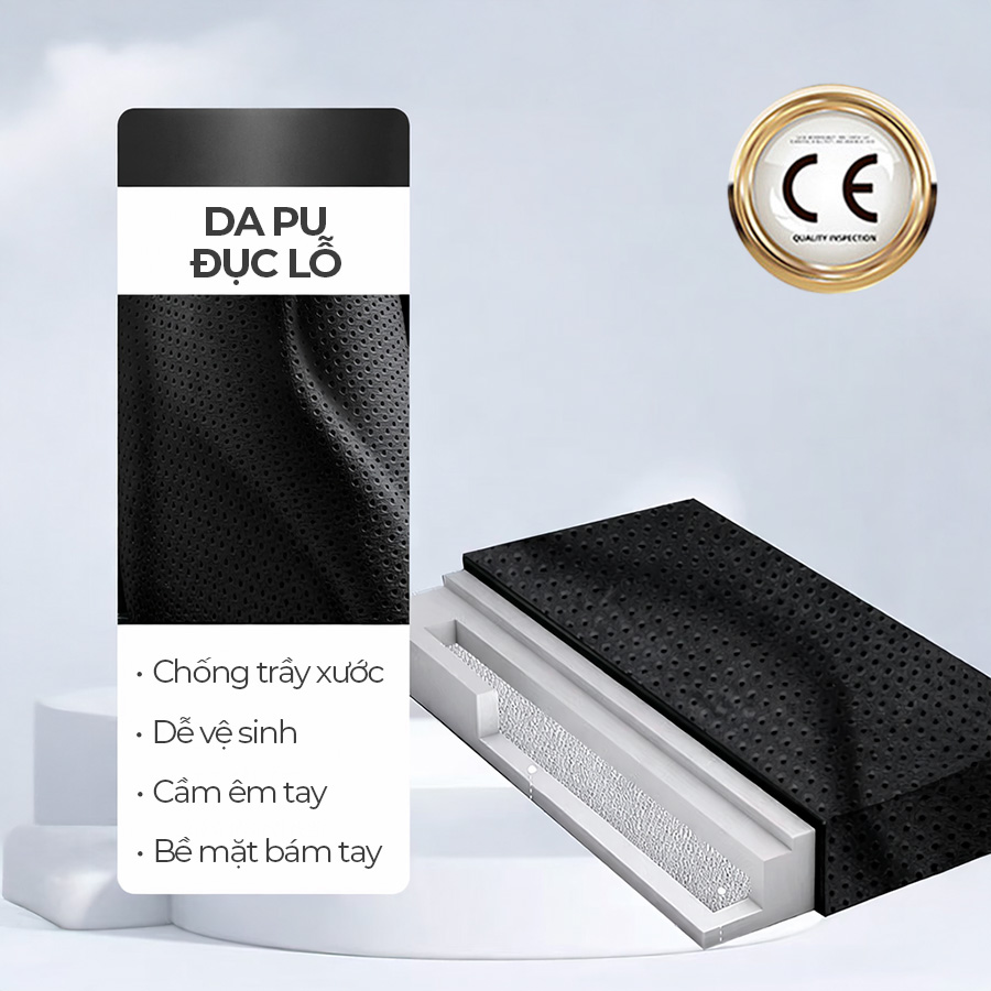 Bọc Vô Lăng CIND Y019 Size M Màu Đen Da PU Lõi TPE Chống Trượt Siêu Êm - Nhập Khẩu Chính Hãng