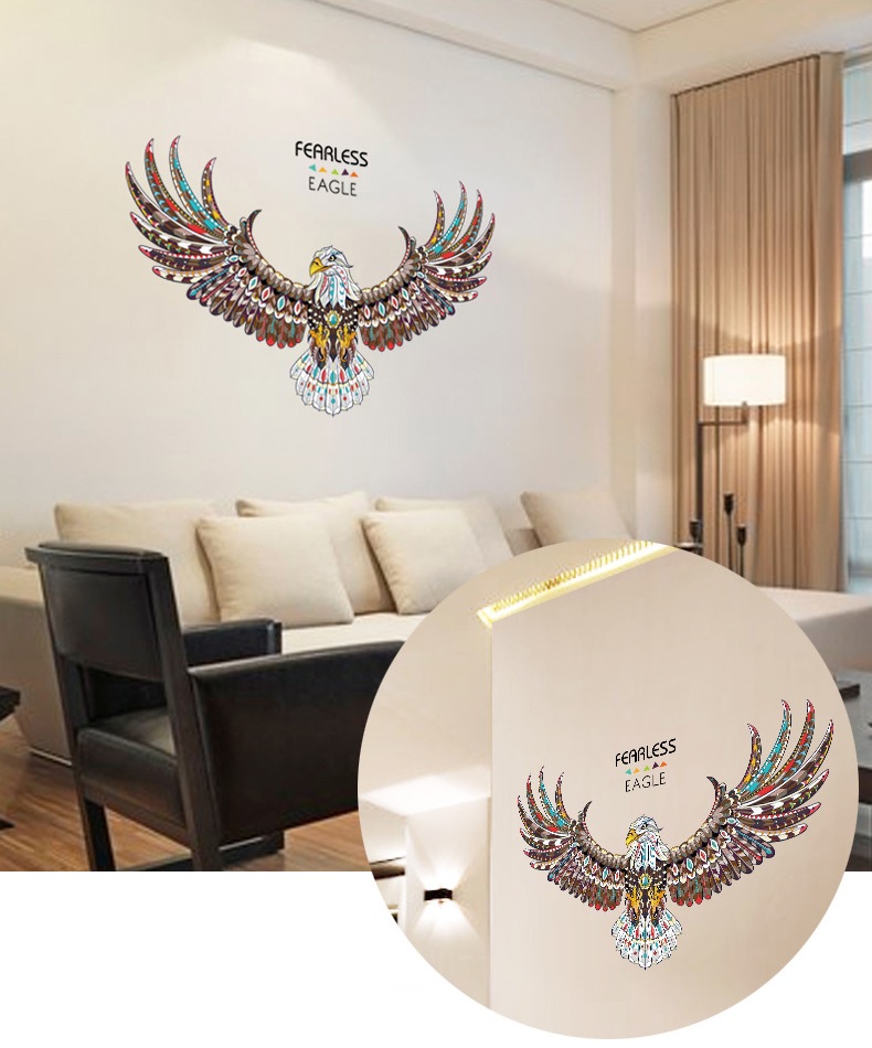 Decal dán tường 3D EAGLE AmyShop DKN095 (74 X 120 cm)